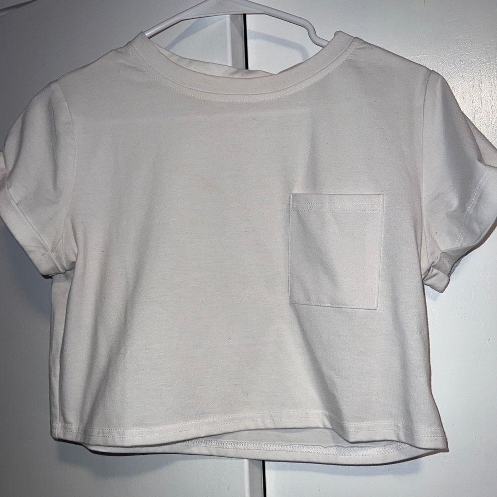 Cropped White Tee
